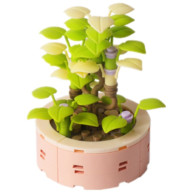 Potted Plants Succulents Model Bricks