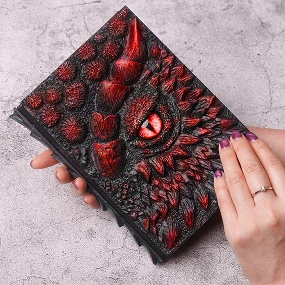 3D Dragon Retro Embossed Diary