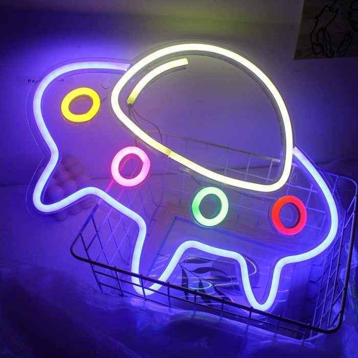 Planet Shape Neon Wall Light