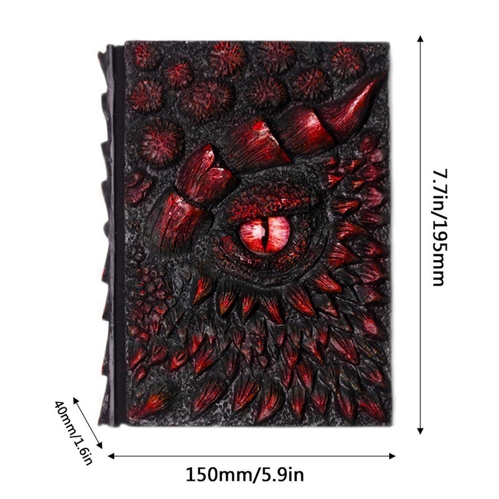 3D Dragon Retro Embossed Diary